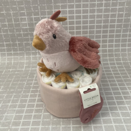 Little Dutch luiertaart pure pink met vogel