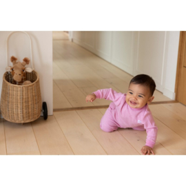 Feetje wafel pyjama pink melange maat 122