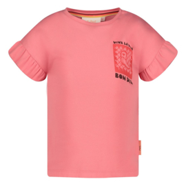 Jubel t-shirt roze met backprint Salsa Sunset