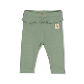 Feetje legging pointelle rib groen - Lucky Bloombird