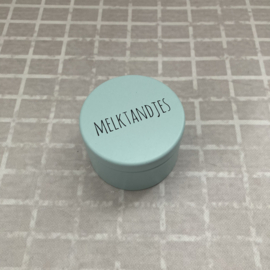 Luxe melktandjes bewaardoosje in het mint groen