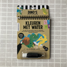 Kleuren met water Dino's