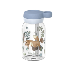 LD x Mepal Drinkfles met rietje 450 ml - Blauw Forest Friends