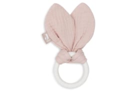 Jollein bijtring siliconen bunny ears wild rose