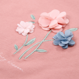 LD t-shirt met ruches en bloemen