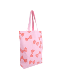 Katoenen shopper big bow fuchsia