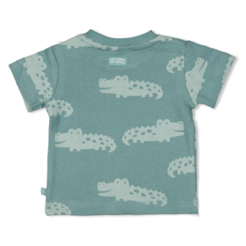 Feetje t-shirt groen - You croc my world