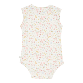 LD romper mouwloos flowers & butterflies maat 50/56