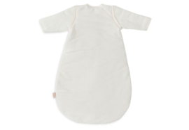 Jollein babyslaapzak met afritsbare mouwen - rib offwhite 60 cm