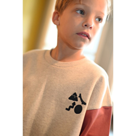 Sturdy sweater oversized met backprint - Mountain Top