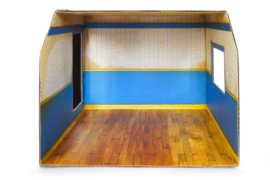 Het Muizenhuis - kartonnen miniatuur kinderkamer