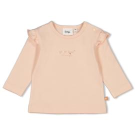 Feetje shirtje Little Rosebud roze maat 56