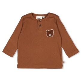 Feetje shirtje bruin Wild World