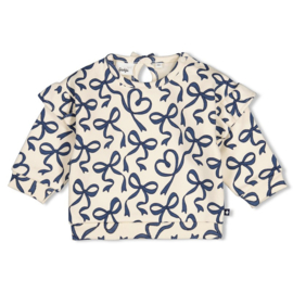 Feetje sweater strikjes - Winter Denim