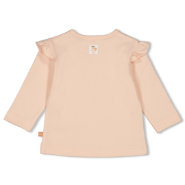 Feetje shirtje Little Rosebud roze maat 68