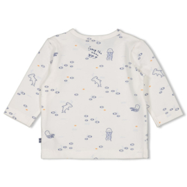 Feetje longsleeve offwhite - Blue Ocean