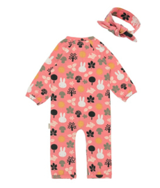 Nijntje onesie + haarbandje roze maat 50