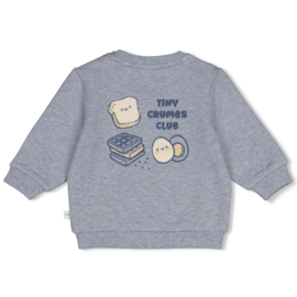 Feetje sweater blue melange - Breakfast Buddy