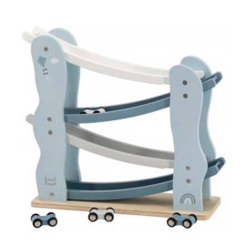 Label Label racebaan blauw