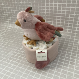 Little Dutch luiertaart pure pink met vogel