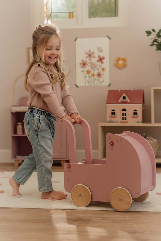 LD poppenwagen roze essentials
