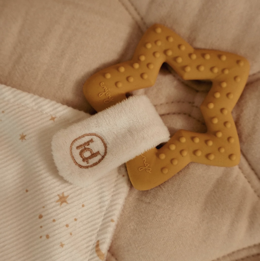 LD Knuffeldoekje met bijtring - Newborn Naturels