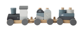 Label Label trein blauw-grijs