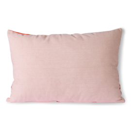 STRIPED VELVET CUSHION RED/ PINK