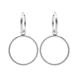 HOOPS SYMBOLS TWISTED SILVER - KARMA