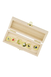 SET VAN 6 WIJNHANGERS HARTJE GOUD - ZUSSS