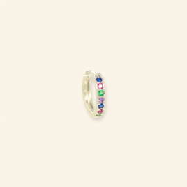 DISCO RHINESTONE OORBEL ZILVER - MABLE