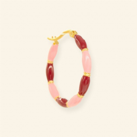 BURGUNDY PINK OORBEL - MABLE