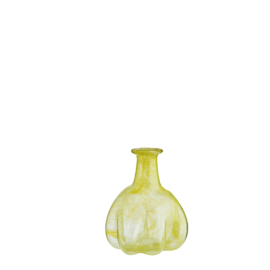 RECYCLED GLASS VASE GEEL - MADAM STOLTZ