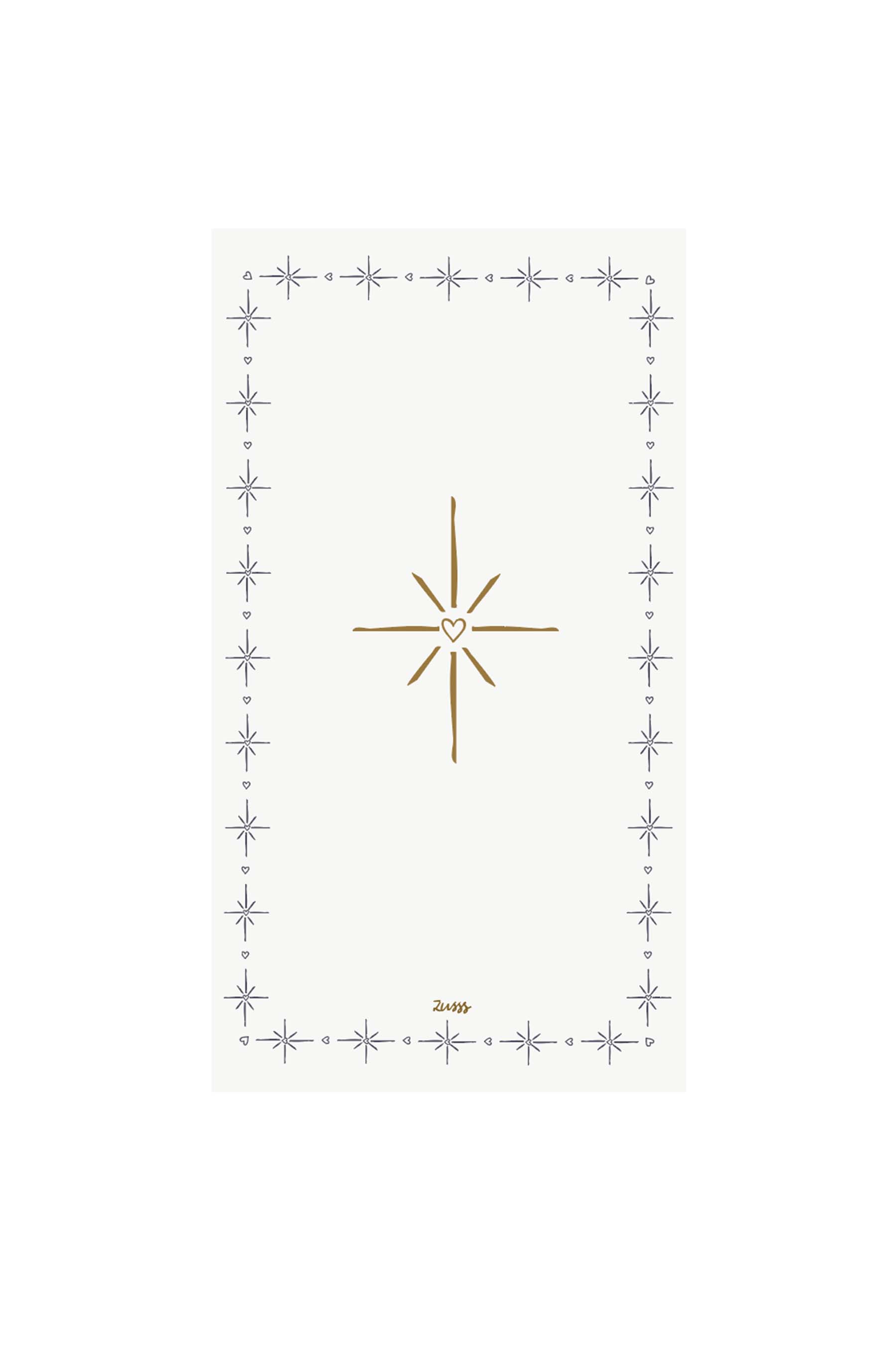 servetten rechthoek sparkle wit/donkerblauw