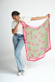 SHAWL FLY AWAY GREEN - POM AMSTERDAM
