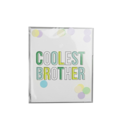 CONFETTI CARD COOLEST BROTHER - THE GIFT LABEL