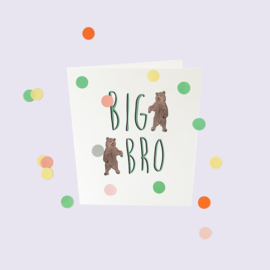 CONFETTI CARD BABY 'BIG BRO' - THE GIFT LABEL