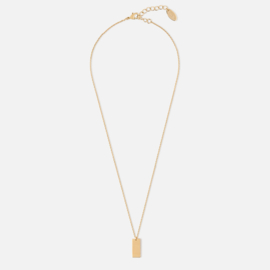 CLEAN TAG CHARM NECKLACE GOLD - ORELIA
