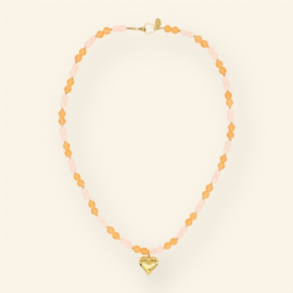 PEACHY HEART KETTING  - MABLE