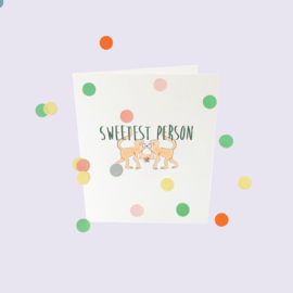CONFETTI CARD BABY 'SWEETEST PERSON' - THE GIFT LABEL