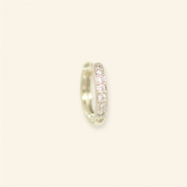 RHINESTONE OORBEL ZILVER - MABLE
