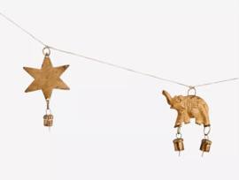 GARLAND WITH ELEPHANTS, STARS AND BELLS