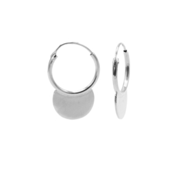 HOOPS SYMBOLS SOLID HALF CIRCLE SILVER - KARMA