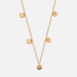 MULTI DISC DROP NECKLACE - ORELIA