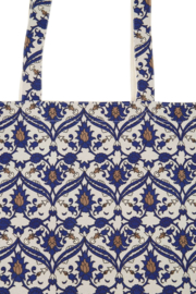 KATOENEN SHOPPER MET PRINT ZAND - ZUSSS