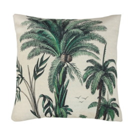 PRINTED CUSHION PALM TREES 45 x 45