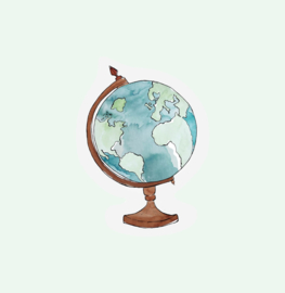 CUT OUT CARD GLOBE - THE GIFT LABEL