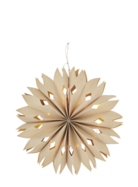 VENEER PAPER STAR WITH LIGHTS NATURAL - MADAM STOLTZ