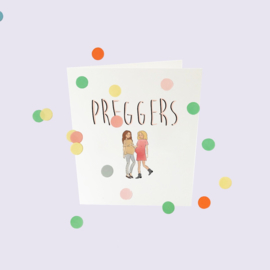 CONFETTI CARD BABY 'PREGGERS' - THE GIFT LABEL
