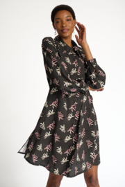 DRESS FLOWER FLOW ANTHRACITE - POM AMSTERDAM